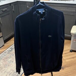 Lacoste Men's Dark Blue Zip-Up Sweater